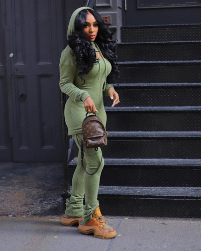Swaggy Moment Jumpsuit ( Olive )