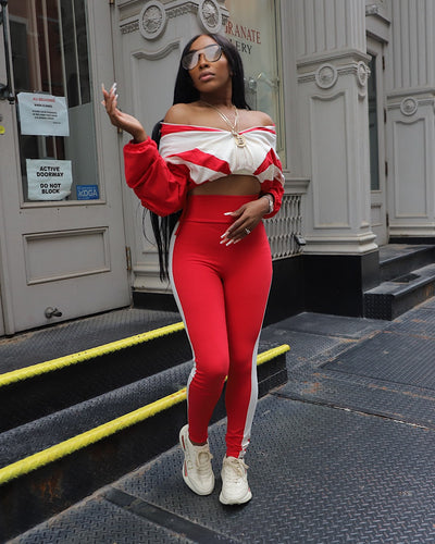 Sporty Chic Two-Piece Sweatsuit Set