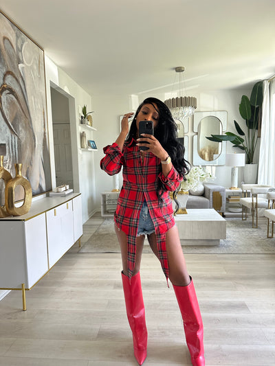 Plaid Bae Button up