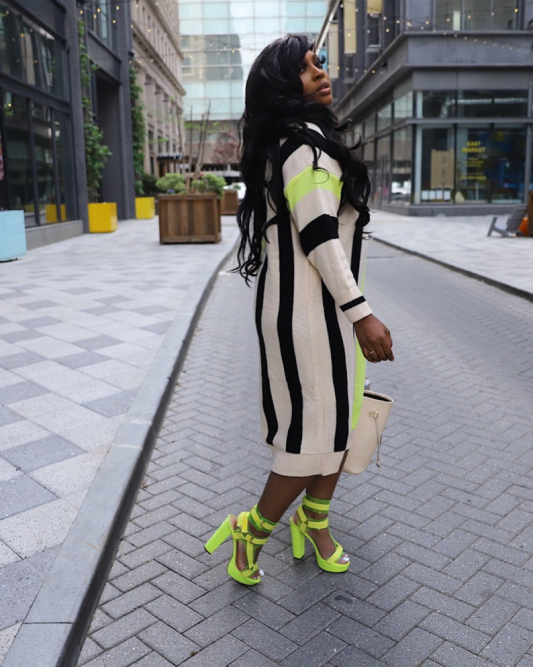 Don’t Stripe Me Out Sweater dress Pre order