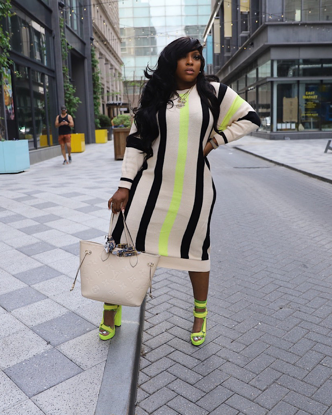 Don’t Stripe Me Out Sweater dress Pre order